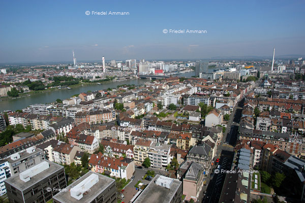 BASEL - Kleinbasel, Blick nach Westen