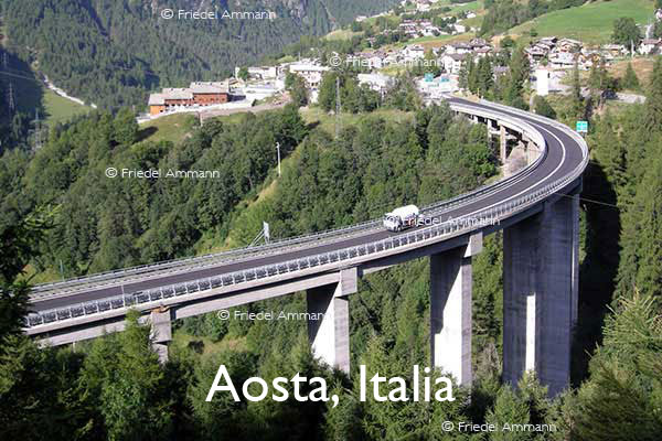 BAUTEN – Brücken / Bridges - Viadukt Aosta-Grosser Sankt Bernhard, Italien