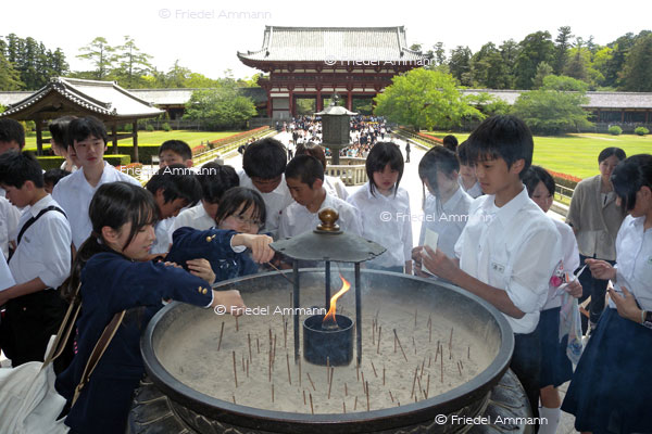 KULTUR – Buddhismus - School excursion day, Todaiji Temple – Nara, Japan 