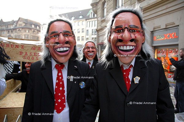 SCHWEIZ - Impressionen 1 - Basler Fasnacht, Christoph Blocher Sujet
