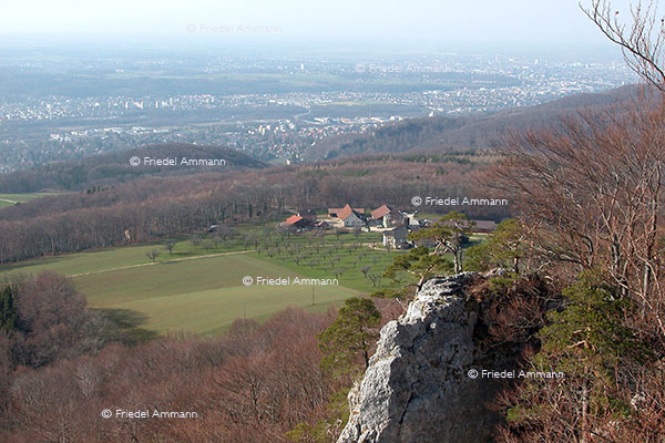SCHWEIZ - Jura - Gempen, Basel im Hintergrund