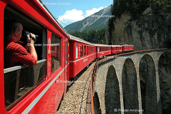 SCHWEIZ - Graubünden - RHB, Landwasserviadukt