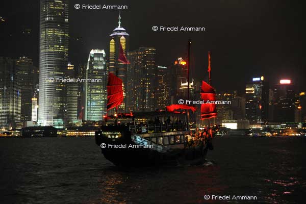 WORLD – Hong Kong – Hong Kong Island skyline by night