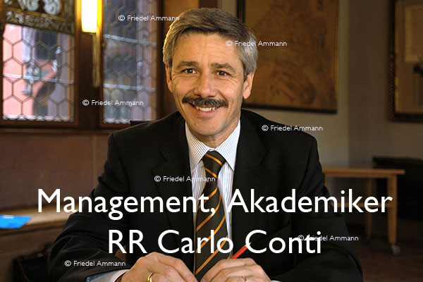 WIRTSCHAFT / ECONOMY - Management / Akademiker - Regierungsrat Dr. Carlo Conti, Basel, Schweiz